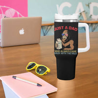 Just A Dad Who Always Came Back With The Milk Tumbler With Handle Funny Fathers Day Bigfoot Sasquatch Lovers