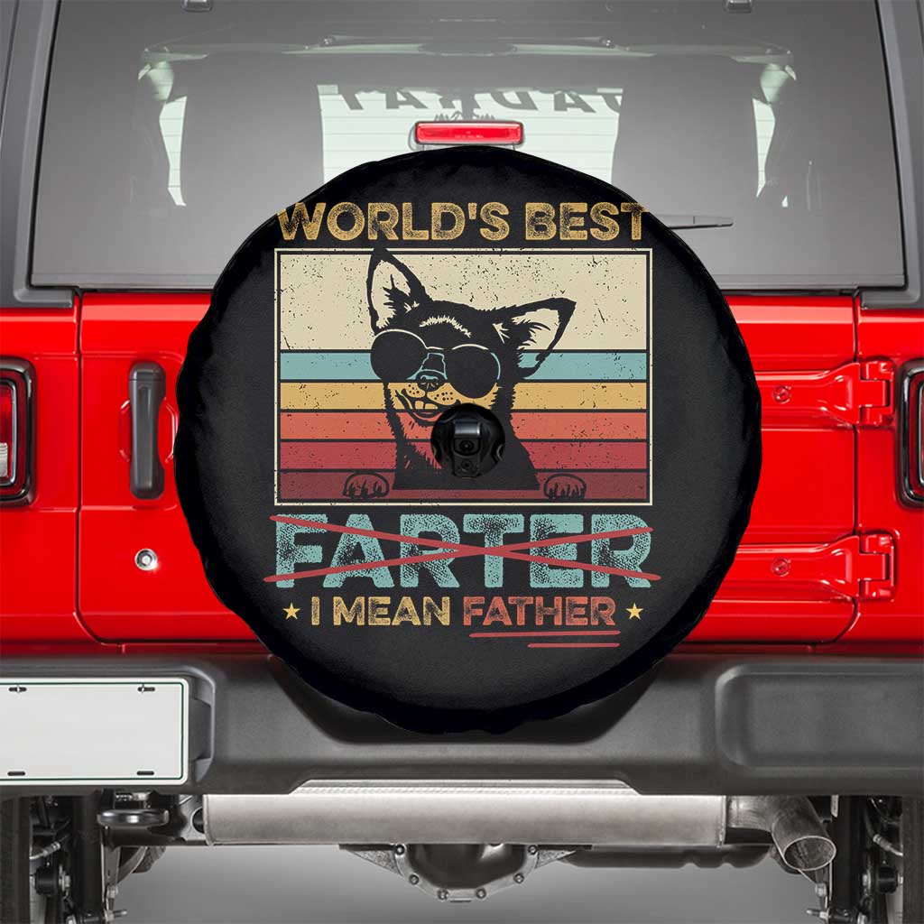 Funny Dad Dog Spare Tire Cover Fathers Day World's Best Farter I Mean Father