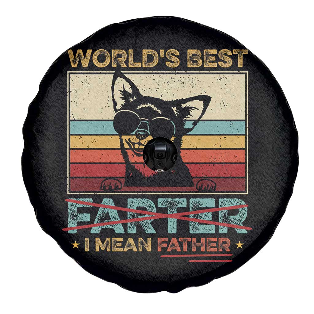 Funny Dad Dog Spare Tire Cover Fathers Day World's Best Farter I Mean Father