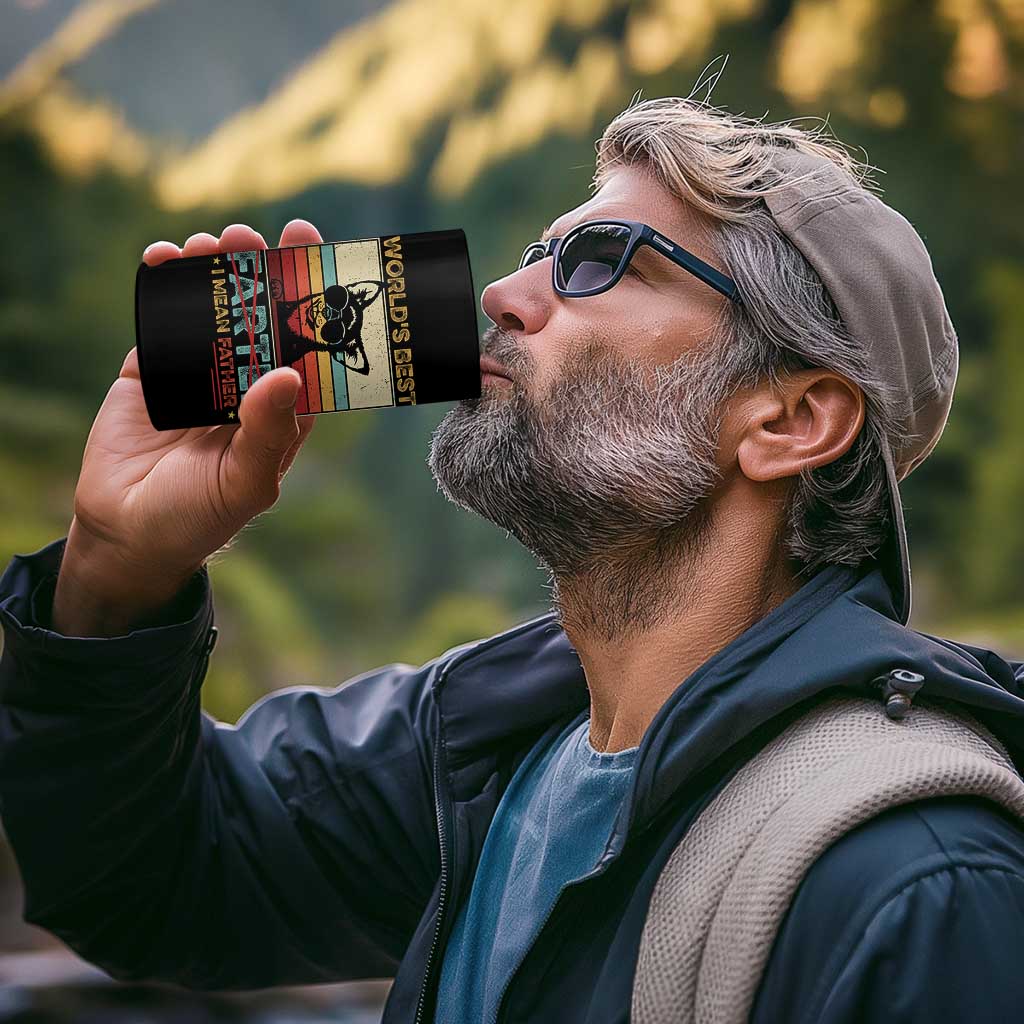 Funny Dad Dog 4 in 1 Can Cooler Tumbler Fathers Day World's Best Farter I Mean Father