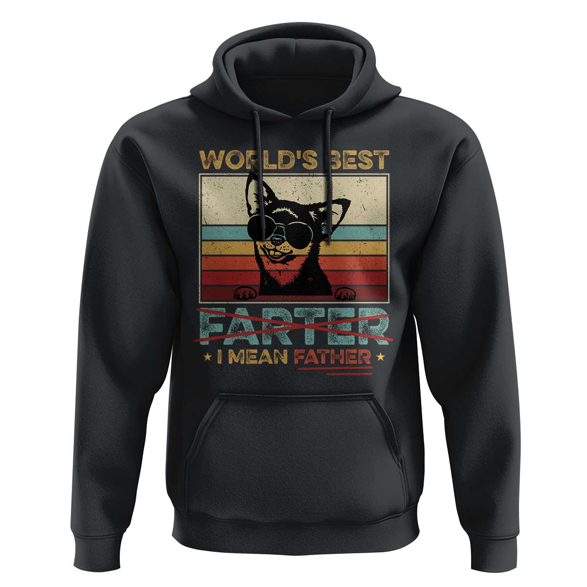 Funny Dad Dog Hoodie Fathers Day World's Best Farter I Mean Father
