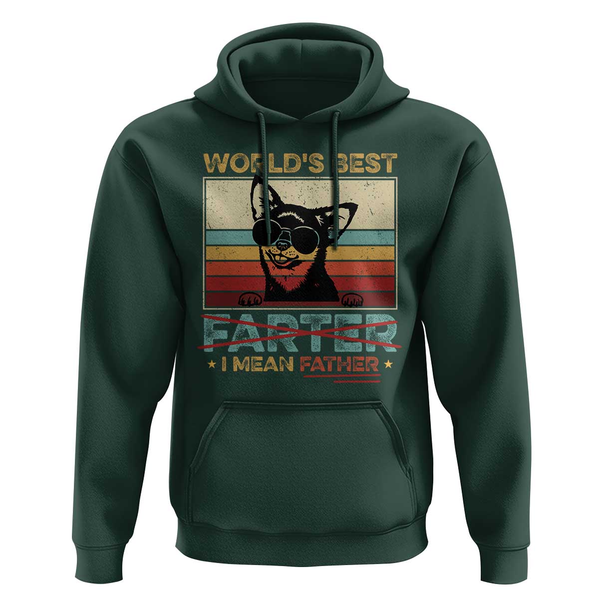 Funny Dad Dog Hoodie Fathers Day World's Best Farter I Mean Father