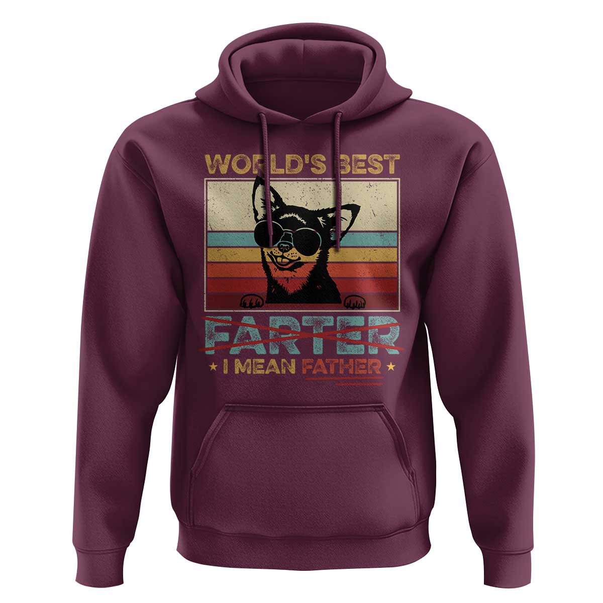 Funny Dad Dog Hoodie Fathers Day World's Best Farter I Mean Father