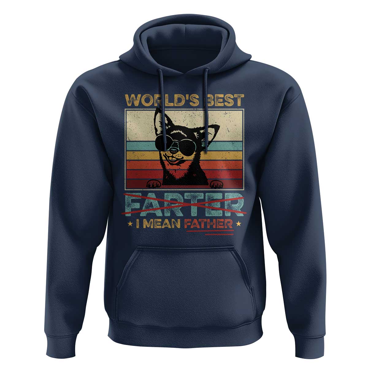 Funny Dad Dog Hoodie Fathers Day World's Best Farter I Mean Father