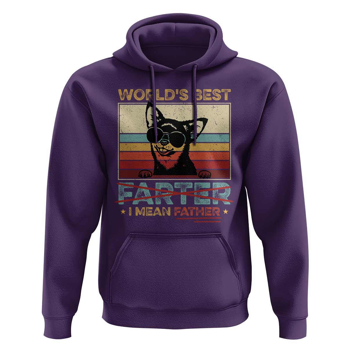 Funny Dad Dog Hoodie Fathers Day World's Best Farter I Mean Father