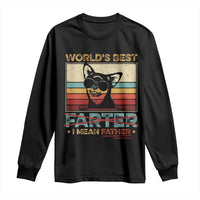 Funny Dad Dog Long Sleeve Shirt Fathers Day World's Best Farter I Mean Father