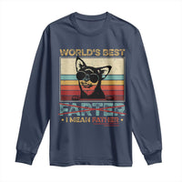 Funny Dad Dog Long Sleeve Shirt Fathers Day World's Best Farter I Mean Father