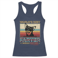 Funny Dad Dog Racerback Tank Top Fathers Day World's Best Farter I Mean Father