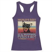 Funny Dad Dog Racerback Tank Top Fathers Day World's Best Farter I Mean Father