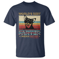 Funny Dad Dog T Shirt Fathers Day World's Best Farter I Mean Father
