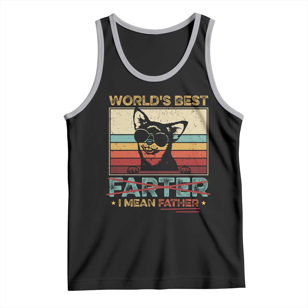 Funny Dad Dog Tank Top Fathers Day World's Best Farter I Mean Father