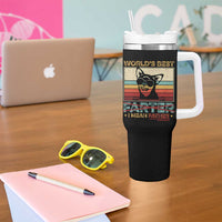 Funny Dad Dog Tumbler With Handle Fathers Day World's Best Farter I Mean Father