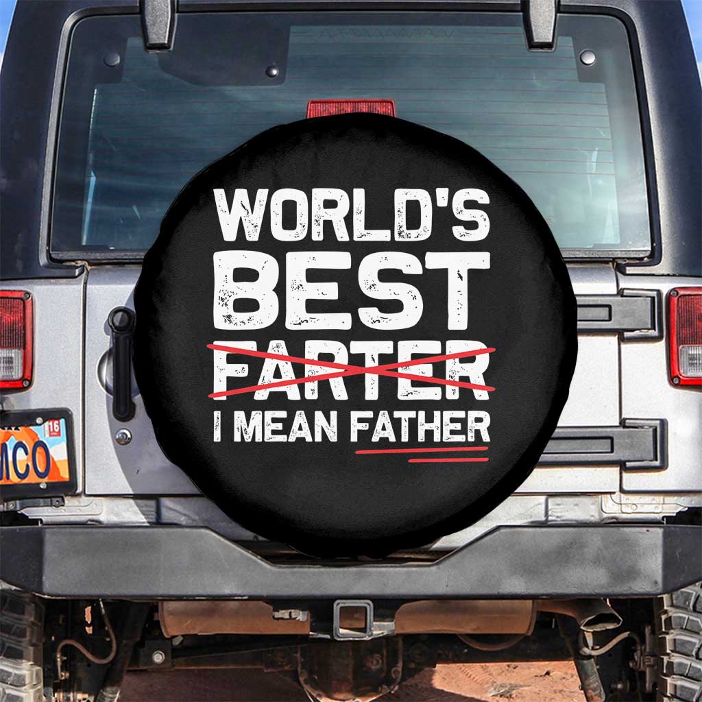 Retro World's Best Farter I Mean Father Spare Tire Cover Funny Best Dad