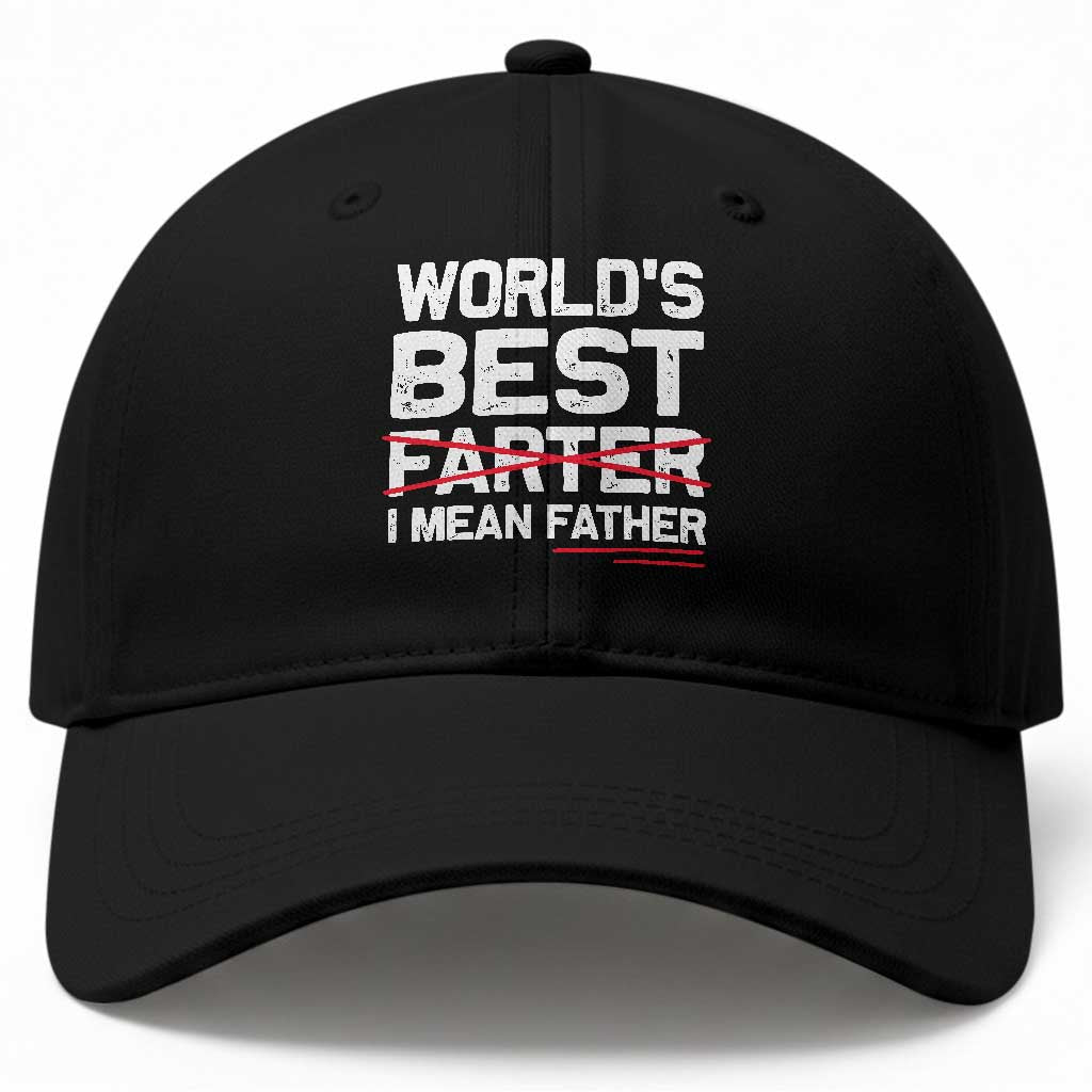 Retro World's Best Farter I Mean Father Baseball Cap Funny Best Dad