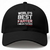 Retro World's Best Farter I Mean Father Baseball Cap Funny Best Dad