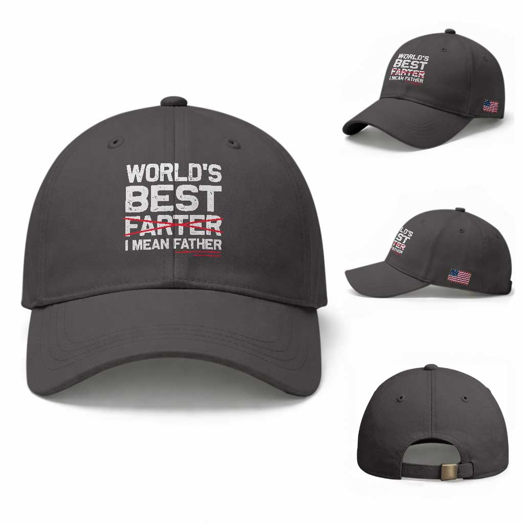 Retro World's Best Farter I Mean Father Baseball Cap Funny Best Dad