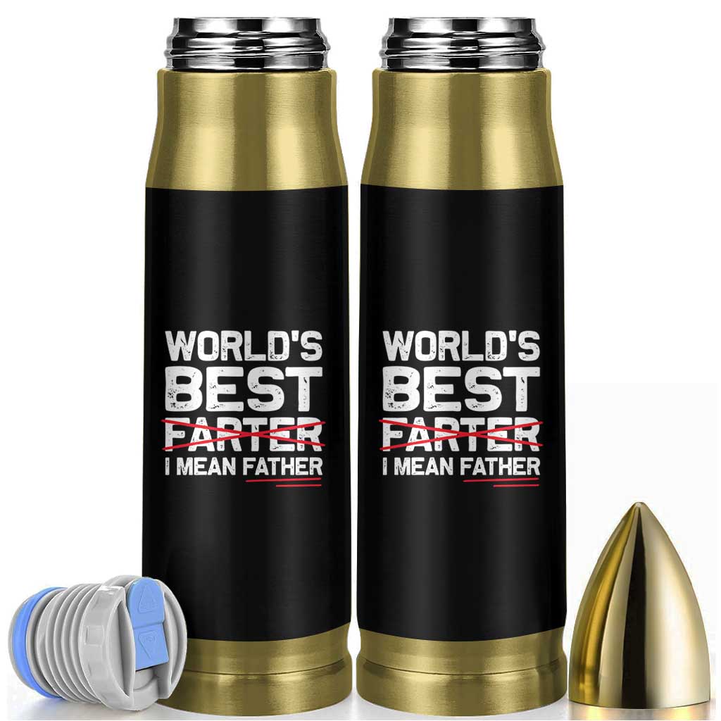 Retro World's Best Farter I Mean Father Bullet Tumbler Funny Best Dad