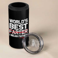 Retro World's Best Farter I Mean Father 4 in 1 Can Cooler Tumbler Funny Best Dad