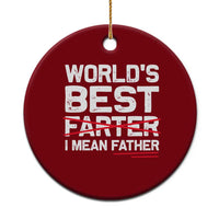 Retro World's Best Farter I Mean Father Ceramic Ornament Funny Best Dad - Wonder Print Shop