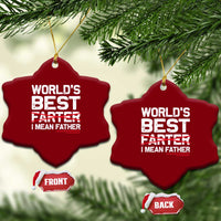 Retro World's Best Farter I Mean Father Ceramic Ornament Funny Best Dad - Wonder Print Shop