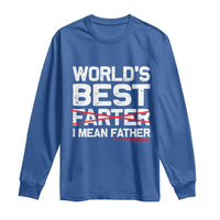 Retro World's Best Farter I Mean Father Long Sleeve Shirt Funny Best Dad