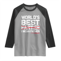 Retro World's Best Farter I Mean Father Raglan Shirt Funny Best Dad
