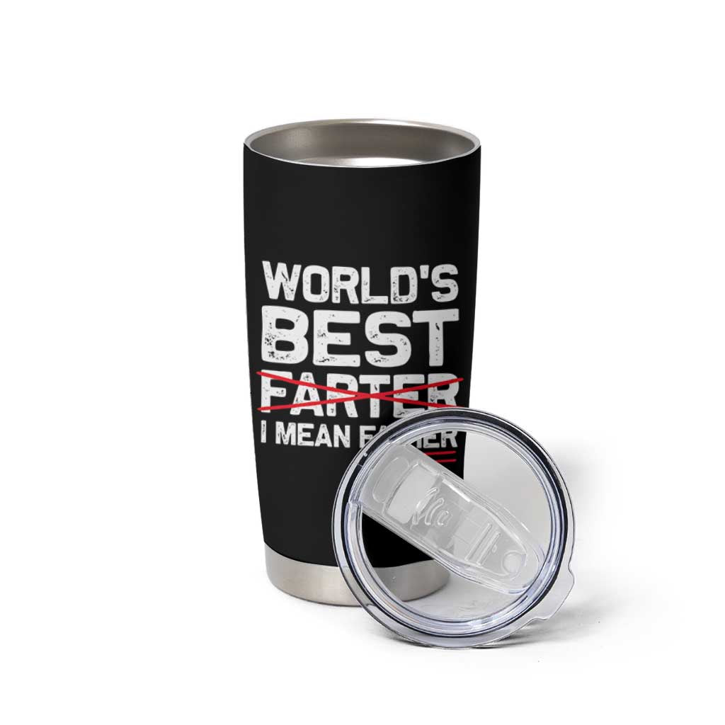 Retro World's Best Farter I Mean Father Tumbler Cup Funny Best Dad