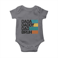 Dada Daddy Dad Bruh Baby Onesie Funny Fathers Day Bruh - Wonder Print Shop