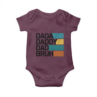 Dada Daddy Dad Bruh Baby Onesie Funny Fathers Day Bruh - Wonder Print Shop