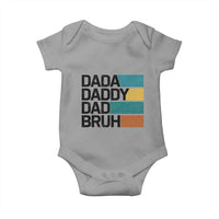 Dada Daddy Dad Bruh Baby Onesie Funny Fathers Day Bruh - Wonder Print Shop