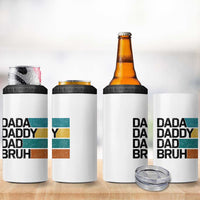 Dada Daddy Dad Bruh 4 in 1 Can Cooler Tumbler Funny Fathers Day Bruh - Wonder Print Shop