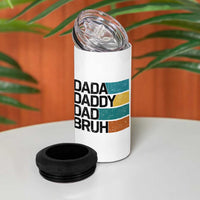 Dada Daddy Dad Bruh 4 in 1 Can Cooler Tumbler Funny Fathers Day Bruh - Wonder Print Shop