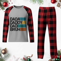 Dada Daddy Dad Bruh Plaid Pajama Set Funny Fathers Day Bruh - Wonder Print Shop