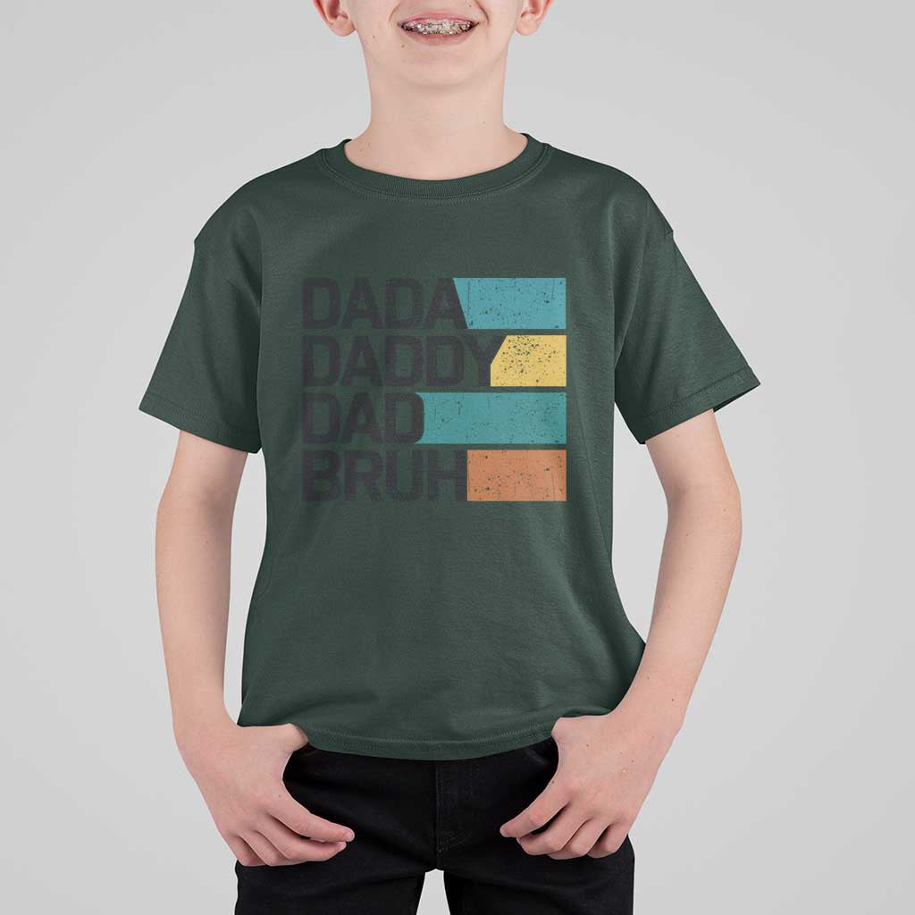 Dada Daddy Dad Bruh T Shirt For Kid Funny Fathers Day Bruh - Wonder Print Shop