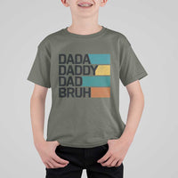 Dada Daddy Dad Bruh T Shirt For Kid Funny Fathers Day Bruh - Wonder Print Shop