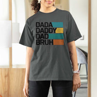 Dada Daddy Dad Bruh T Shirt For Women Funny Fathers Day Bruh - Wonder Print Shop