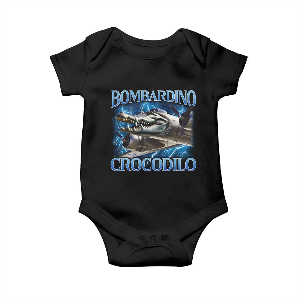 Bombardino Crocodilo Baby Onesie Internet Memes Italian Brainrot