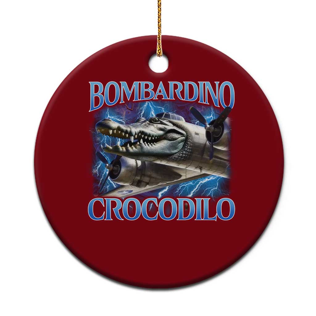 Bombardino Crocodilo Ceramic Ornament Internet Memes Italian Brainrot - Wonder Print Shop