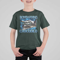 Bombardino Crocodilo T Shirt For Kid Internet Memes Italian Brainrot