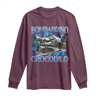 Bombardino Crocodilo Long Sleeve Shirt Internet Memes Italian Brainrot