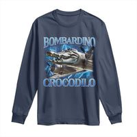 Bombardino Crocodilo Long Sleeve Shirt Internet Memes Italian Brainrot