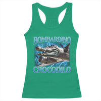 Bombardino Crocodilo Racerback Tank Top Internet Memes Italian Brainrot