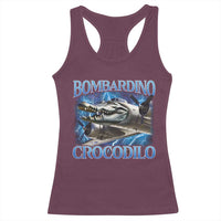 Bombardino Crocodilo Racerback Tank Top Internet Memes Italian Brainrot