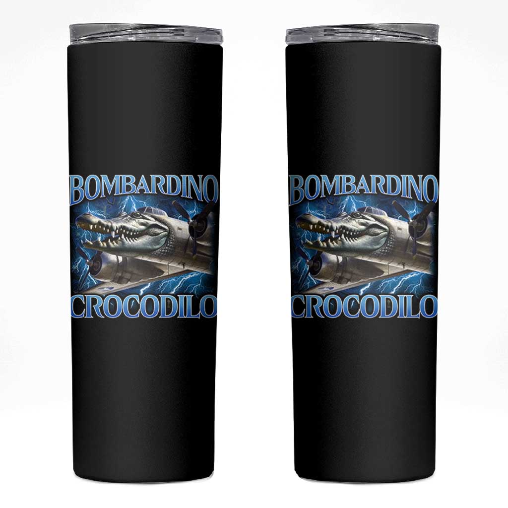 Bombardino Crocodilo Skinny Tumbler Internet Memes Italian Brainrot