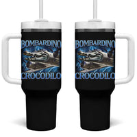 Bombardino Crocodilo Tumbler With Handle Internet Memes Italian Brainrot