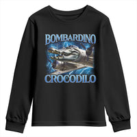 Bombardino Crocodilo Youth Sweatshirt Internet Memes Italian Brainrot