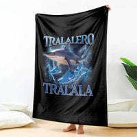 Tralalero Tralala Shark Throw Blanket Funny Internet Brainrot Memes Gen Alpha - Wonder Print Shop