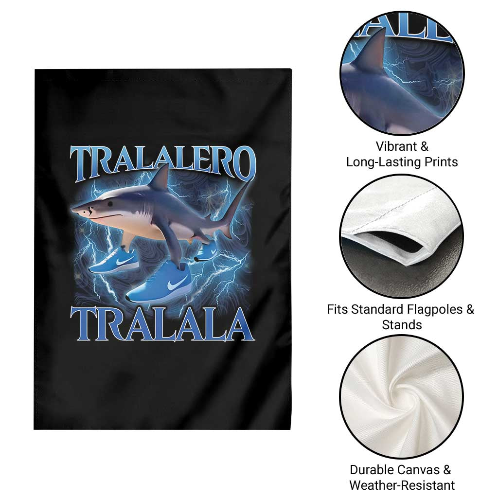 Tralalero Tralala Shark Garden Flag Funny Internet Brainrot Memes Gen Alpha - Wonder Print Shop