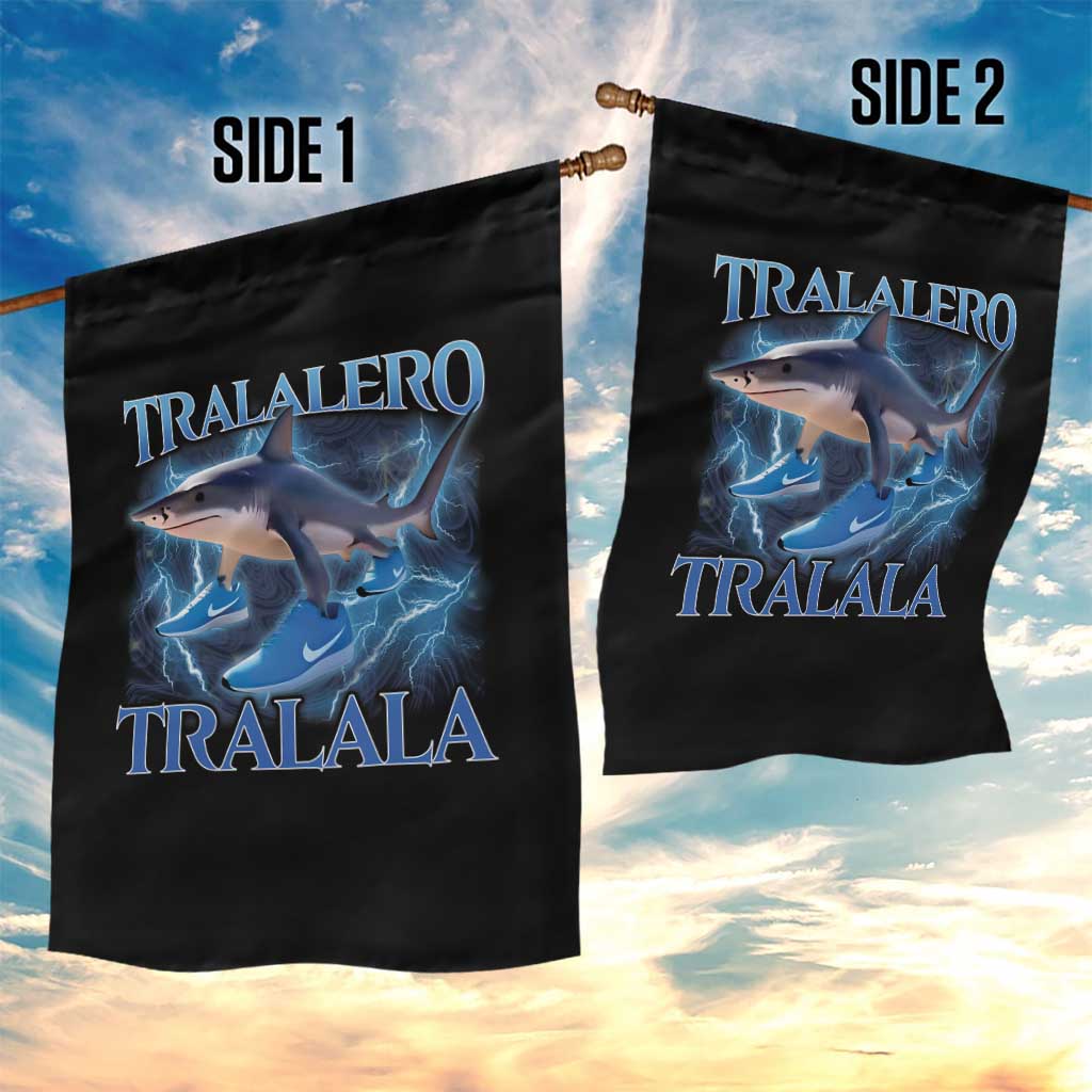 Tralalero Tralala Shark Garden Flag Funny Internet Brainrot Memes Gen Alpha - Wonder Print Shop