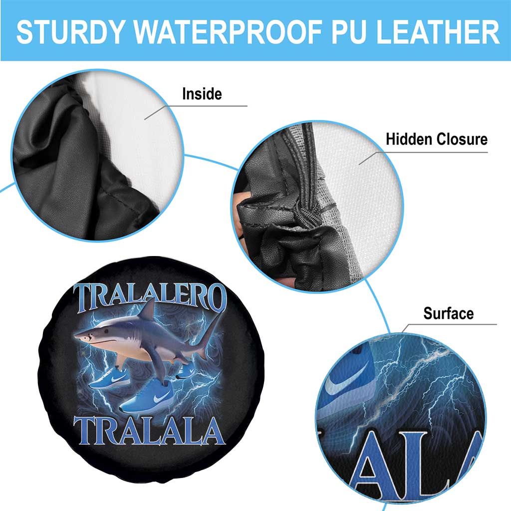 Tralalero Tralala Shark Spare Tire Cover Funny Internet Brainrot Memes Gen Alpha - Wonder Print Shop